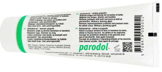 Grøn Parodol Tandpasta Ugleapotek Grøn Parodol Tandpasta - Billede 2